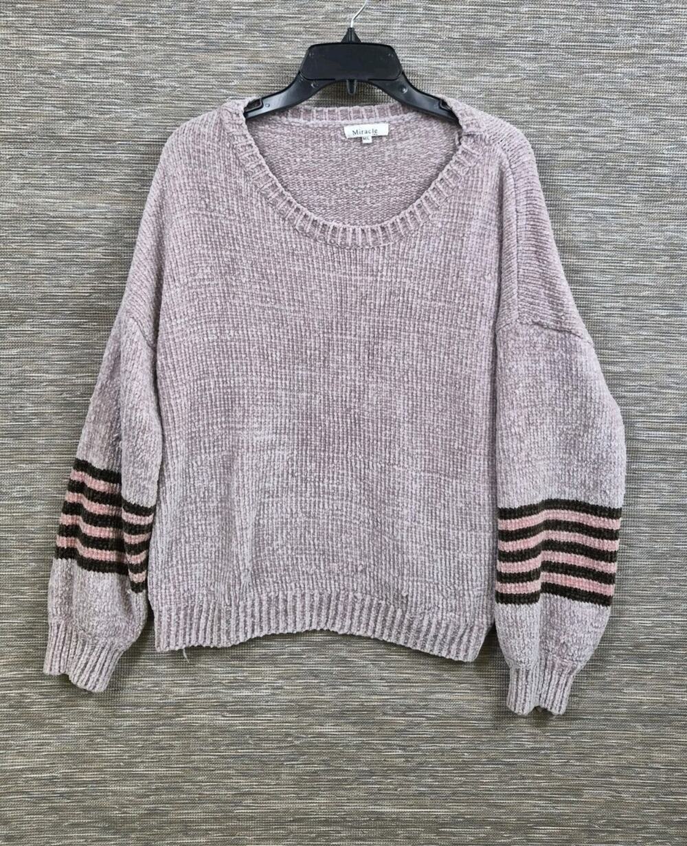 Miracle USA Waffle Knit Oversized Sweater Womens Pullover Slouchy Size M/L Muti